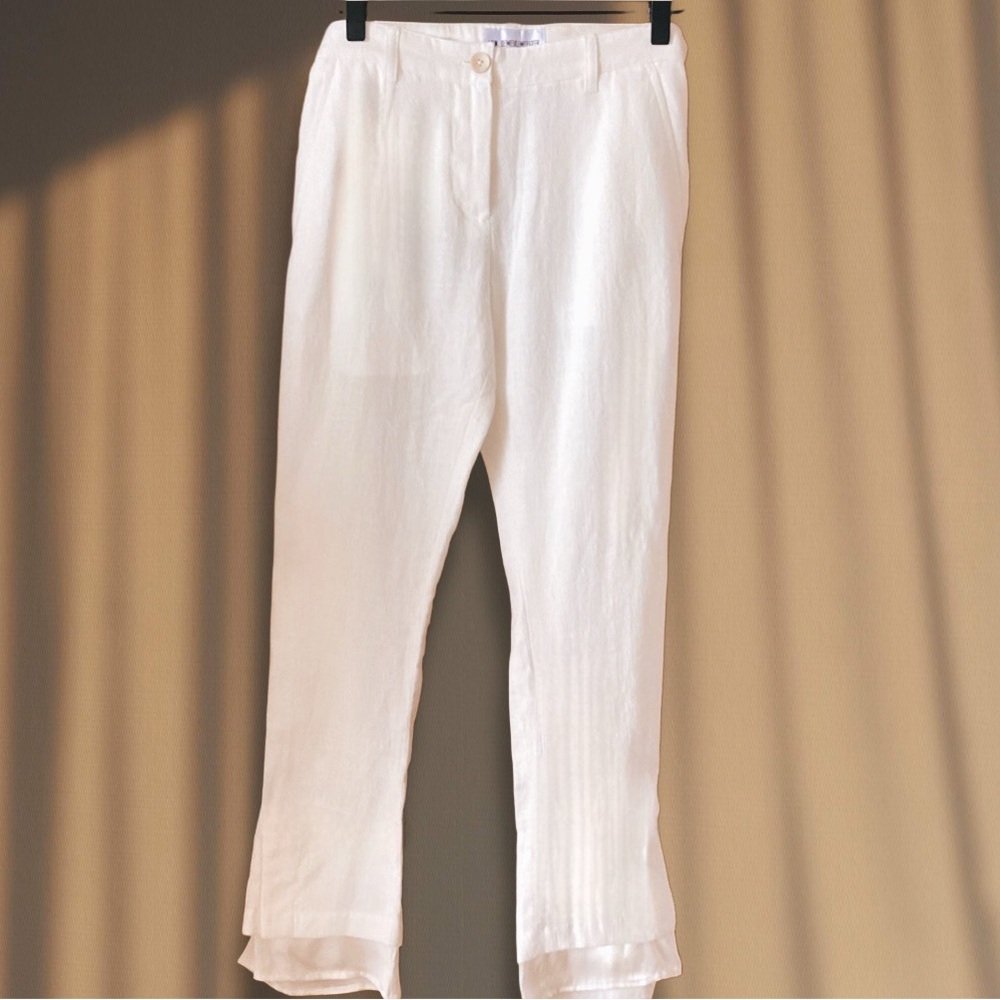 Ann Demeulemeester White Straight Leg Pants